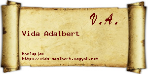 Vida Adalbert névjegykártya